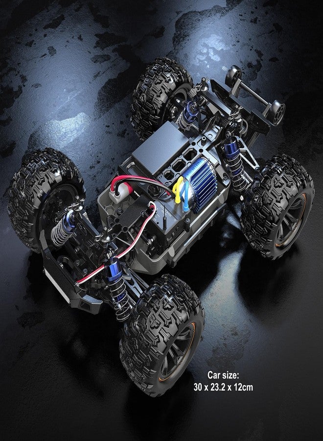 HYPER GO H16DR 1:16 Scale Ready to Run Fast Remote Control Car, High Speed Jump RC Monster Truck, Off Road RC Cars, 4WD All Terrain RTR RC Truck with 2 LiPo Batteries for Boys and Adults - Image 5